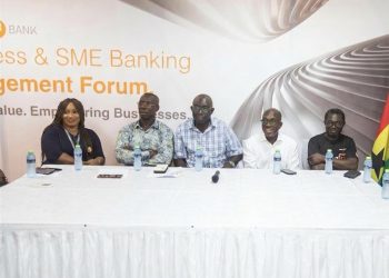 Leaders from GEDA and Fidelity Bank at the market engagement session