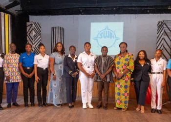 Seawomen’s Hub officials with some SHS students