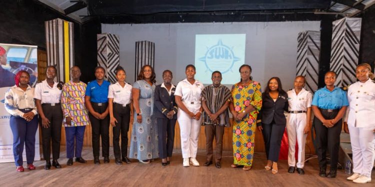 Seawomen’s Hub officials with some SHS students