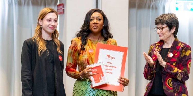 Ghanaian interior designer Belle Yemofio [middle]