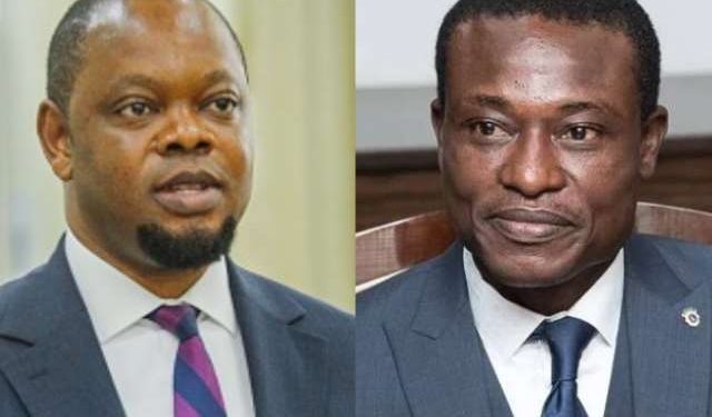 Deputy Attorney General, Dr Justice Srem-Sai (L), Special Prosecutor, Kissi Agyebeng (R)