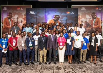 Minister for Education, Hon. Haruna Iddrisu (centre), with the Mastercard Foundation EdTech Fellows, Cohort 3.
