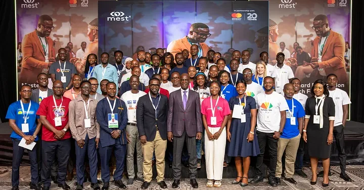 Minister for Education, Hon. Haruna Iddrisu (centre), with the Mastercard Foundation EdTech Fellows, Cohort 3.
