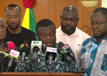 Collins Akomako Manesah speaking on behalf of the Minority