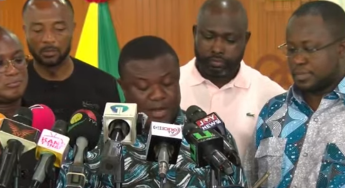 Collins Akomako Manesah speaking on behalf of the Minority