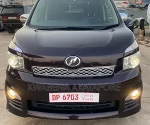 A Toyota Voxy that is yet to be registered in Ghana