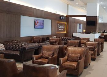 One of the dinning spaces at the VVIP Lounge at the AIA