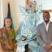 Member of Parliament for Ahanta West, Mavis Kuukua Bissue (left) and Barry N. Griffin, Vice President of the Senate and Chairman of The Bahamas Trade Commission (right)