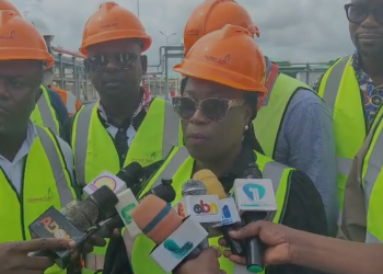 Chief Executive Officer of the Ghana National Gas Company, Judith Adjobah Blay with Parliamentary Committee on Energy