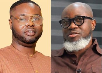 Gabriel Tanko Kwamigah-Atokple, a member of the Council of State and owner of Sesi-Edem Company Limited [Left] and EOCO Acting Executive Director, Raymond Archer [right]