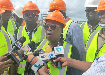 Chief Executive Officer of the Ghana National Gas Company, Judith Adjobah Blay (speaking)