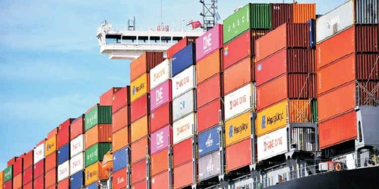 File Image of containers at the port
