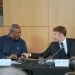 President of Ghana, John Dramani Mahama (left) and President of France, Emmanuel Macron (right)