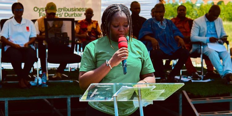 Mrs Elizabeth Bidzakin, Esq, CEO, delivering the welcome address at the event