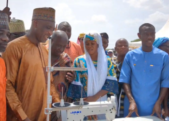 Member of Parliament for Asawase and Minister for the Interior, Muntaka Mubarak with his constituents