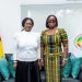 Vice President Professor Naana Jane Opoku-Agyemang(left), Administrator, Ghana Medical Trust Fund, Obuobia Darko-Opoku (right)