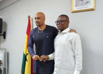 International actor Boris Kodjoe and Minister for Sports and Recreation, Kofi Adams
