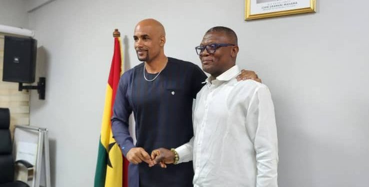 International actor Boris Kodjoe and Minister for Sports and Recreation, Kofi Adams