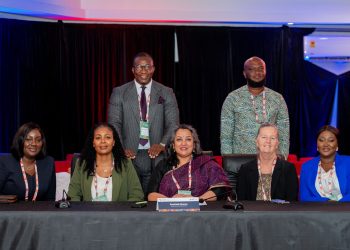 Adeline Aryee Director, Financial Institutions Group second from the left at the Digital Public Infrastructure 3i africa summit