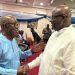 Former headmaster of Bawku Secondary School, Robert Ajene(left), NPP National Chairman hopeful Paul Awentami Afoko( right)