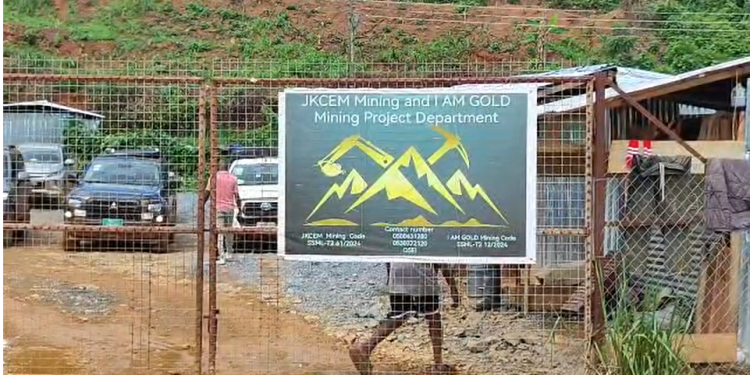 The mining site belonging to the former Mpohor District Chief Executive Asaah Mensah
