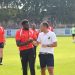 Assistant coach Desmond Offei(left)