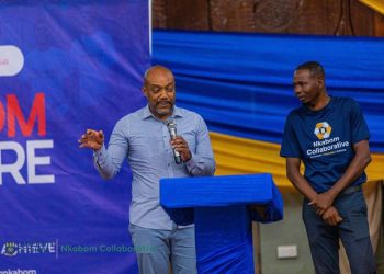 Director of the Secretariat of the Nkabom Collaborative, Pierre Brunache Jr (Speaking)