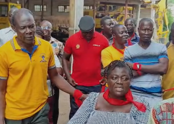 Some of the workers of the Ghana Railway Company Limited