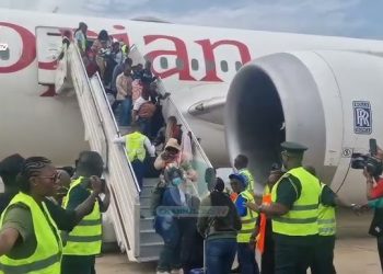 The first batch of Ghanaian evacuees arriving from South Africa