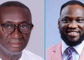 Former MP for Ashanti Akim South Andy Appiah -Kubi(left), Ohene Kwame Frimpong incumbent MP(right)