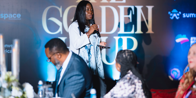 Telecel Ghana CEO, Ing. Patricia Obo-Nai speaks at Golden Hour in Kigali on supporting the next generation of girls in technology.