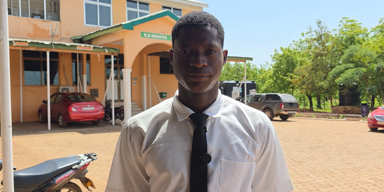 Yakubu Daniel Sheini, First-year student of the Tamale Nursing and Midwifery Training College