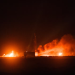Fire and smoke rise from the launch pad of Blue Origin's New Glenn rocket as it explodes during a test, in Cape Canaveral, Florida, U.S., May 28, 2026, in this picture obtained from social media. Courtney Blair/via REUTERS Purchase Licensing Rights
