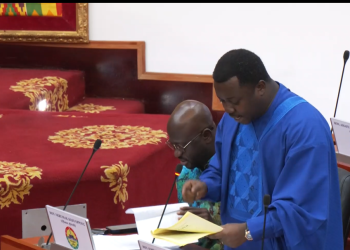 MP for Assin South and sponsor of the Bill, Reverend John Ntim Fordjour, together with the MP for Bosome-Freho, Nana Asafo-Adjei Ayeh