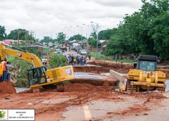 File image of some equipment working on roads under Big Push