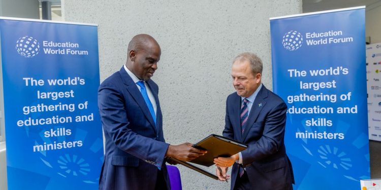 Minister for Education Haruna Iddrisu and Google's Global Managing Director, Kelvin Kells