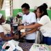 Philanthropist and Antenatal Care advocate, Mrs Safia Ayivor donating some items