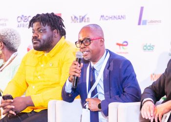 Managing Director of Telecel Cash, Philip Amoateng, speaks on a high-level panel at the 10th Ghana CEO Summit.