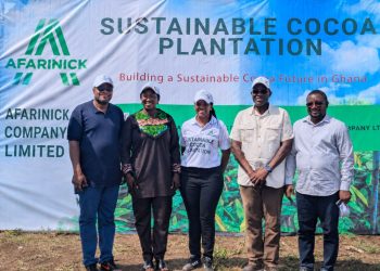 From Left: Hon. Thomas Worlanyo Tsekpo ( MP Hohoe), Hon. Jean-Marie Formadi MP for Biakoye, Davida Pappoe ( Programmes Manager, Afarinick ), Hon Sebastine Deh – MP for Kpando