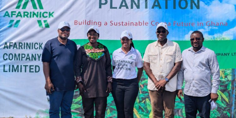 From Left: Hon. Thomas Worlanyo Tsekpo  ( MP Hohoe), Hon. Jean-Marie Formadi MP for Biakoye, Davida Pappoe ( Programmes Manager, Afarinick ), Hon Sebastine Deh – MP for  Kpando