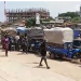 Some of the refuse-laden tricycles