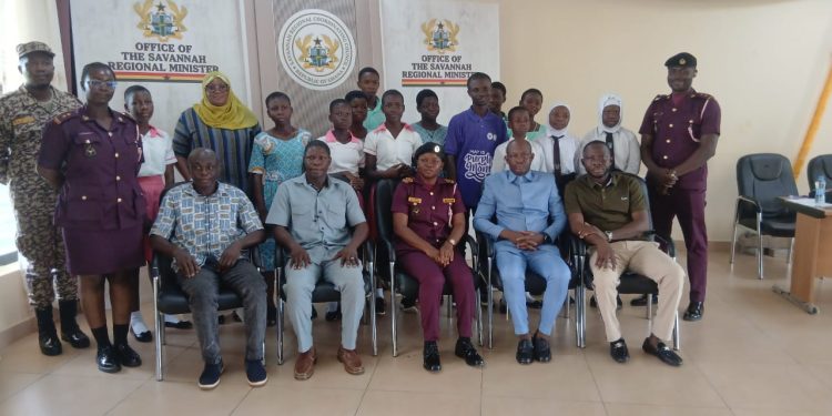 NACOC officials with some of the students