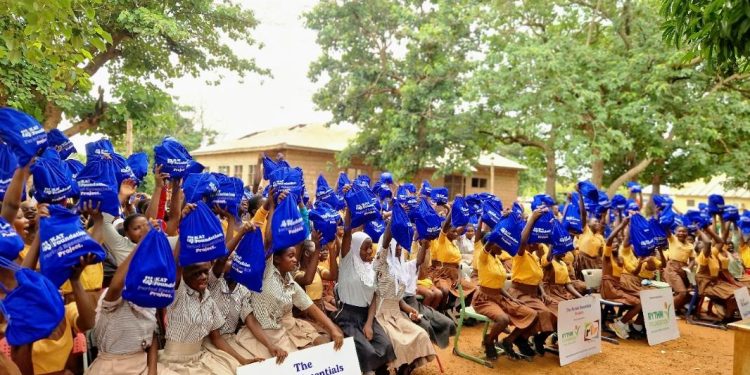 School girls at Aframso M/A Junior High School and Ejura M/A Experimental Junior High School in Ashanti Region.