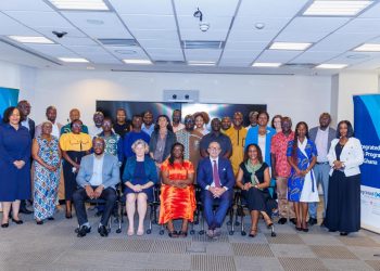 IFC officials and other stakeholders present at the ESG Roundtable for development partners in a group photo at the event