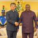Chinese Ambassador to Ghana, Cong Song,with President John Dramani Mahama