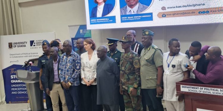 University of Ghana's Political Science Department staff with participants