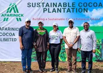 From Left : Thomas Worlanyo Tsekpo ( MP Hohoe), Jean-Marie Formadi : Biakoye,Davida Pappoe ( Programmes Manager, Afarinick ), Sebastine Deh – Mp for Kpando