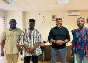 Astroturf Ghana Limited management with officials of National Sports Authority