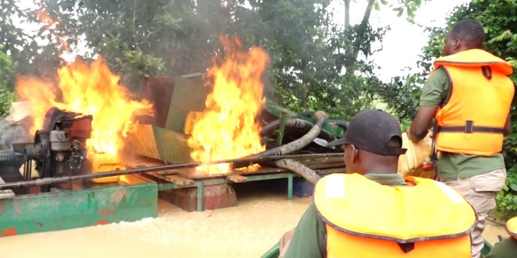 Some of the changfans destroyed by Small- Scale Miners
