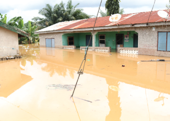 File Photo: A house that has been flooded after a rainfall